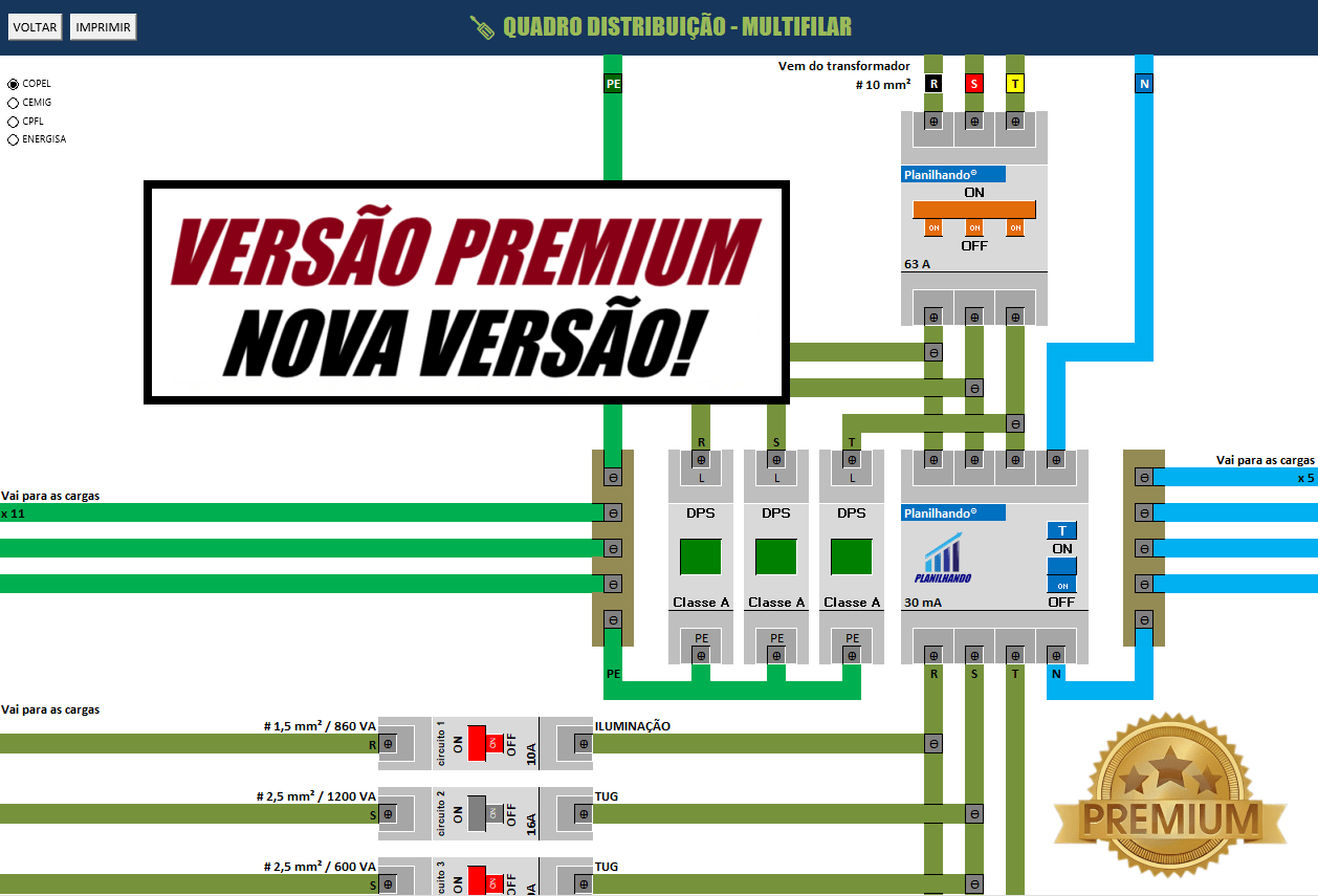 Planilha Projeto El Trico Industrial Nova Vers O