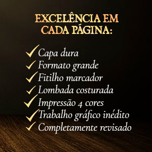 excelencia em cada página - capa dura, formato grande. fitilho marcador. lombada costurada