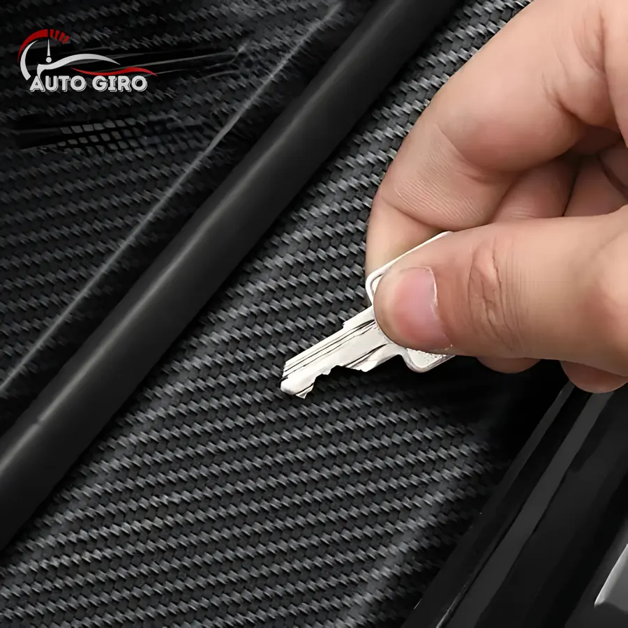 Chave raspando o CarbonFilm sem marcar a soleira