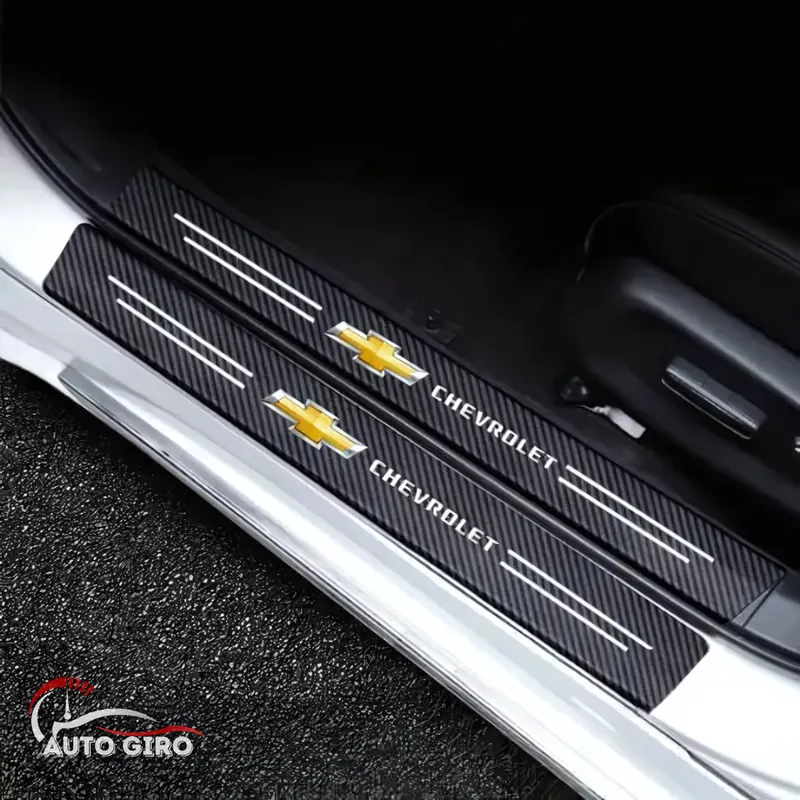 CarbonFilm Chevrolet aplicado na soleira