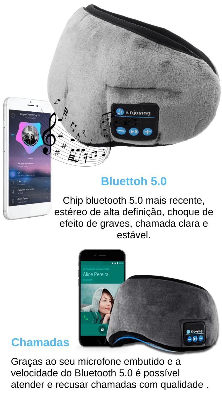 Enjoying Sleep - Durma Bem com a Máscara de Dormir Bluetooth® – Lojas Chico