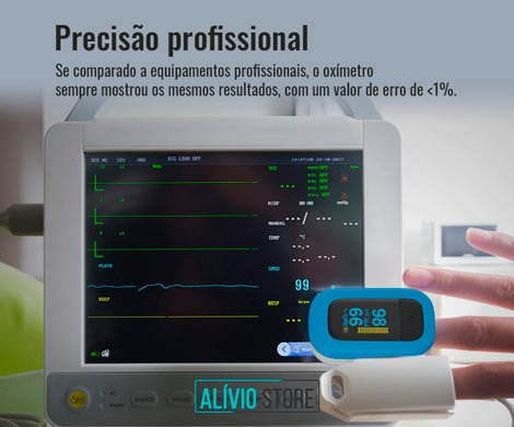 Oxímetro com precisão profissional