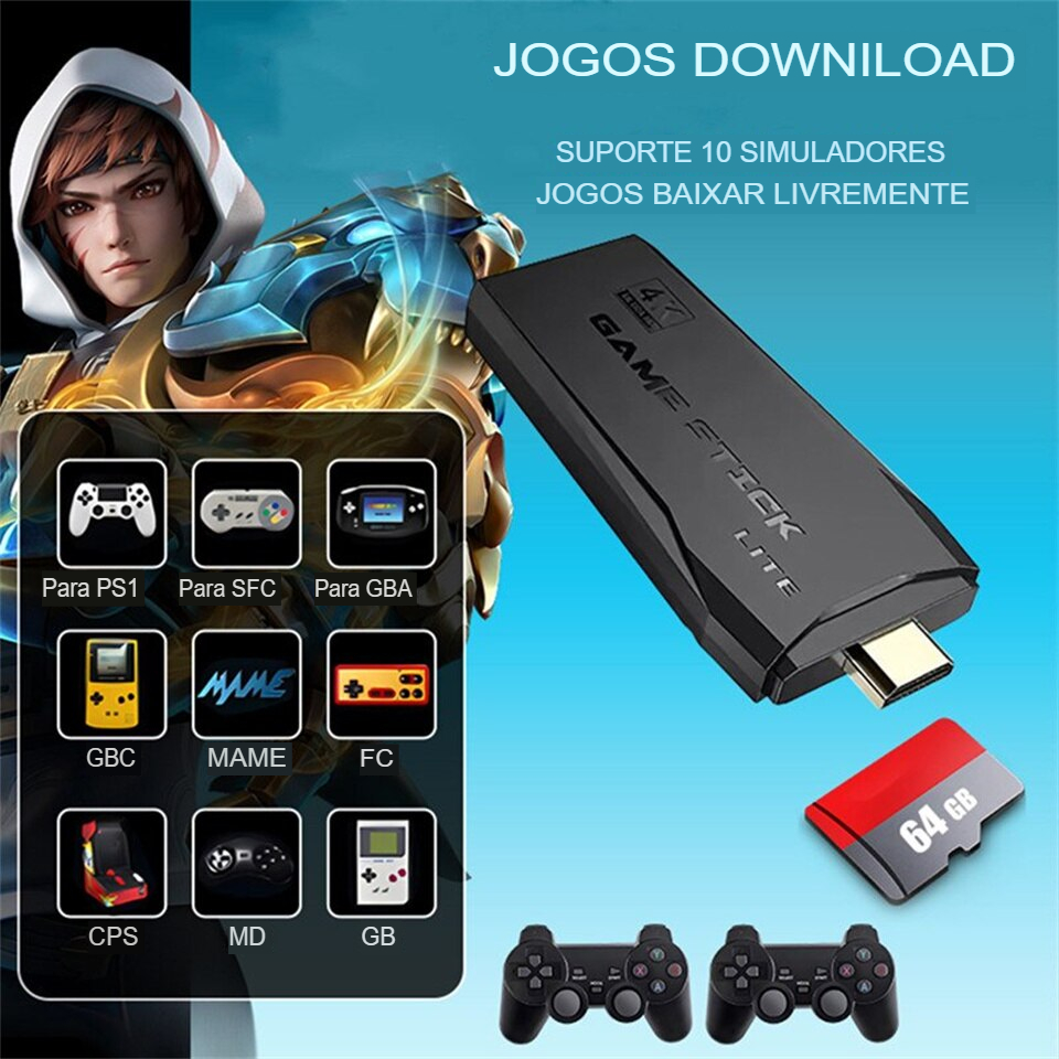 Game Stick 4K DX Modificado Sistema, Melhorado e com Jogos 100% Lista  Completa - Dantas X Games