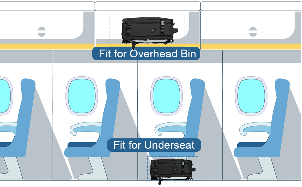 bagagem de mão preta, aprovada pela companhia aérea, aprovada por voo, aprovada por avião, sob o assento