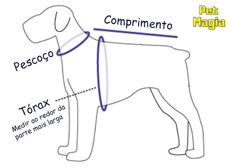 Medidas para roupinha de cachorro