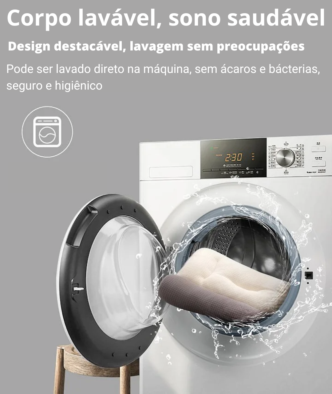 Travesseiro Ortopédico e Corretor Postural - OrtoClean Max