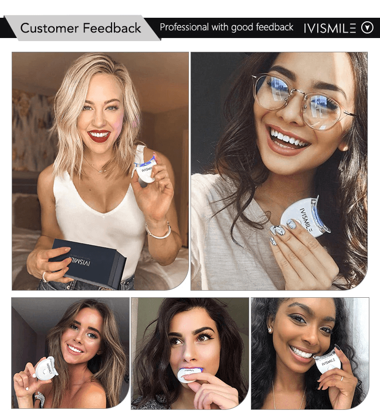 excluzziva store - Kit de branqueamento dentário IVISMILE com luz LED