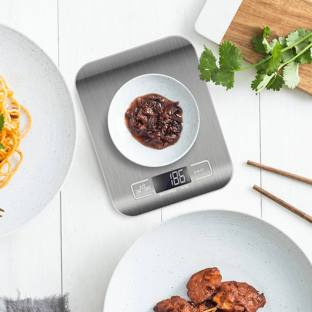 Excluzziva Store - Balança Digital de Cozinha Alta Precisão 10kg Bandeja Dupla Inox