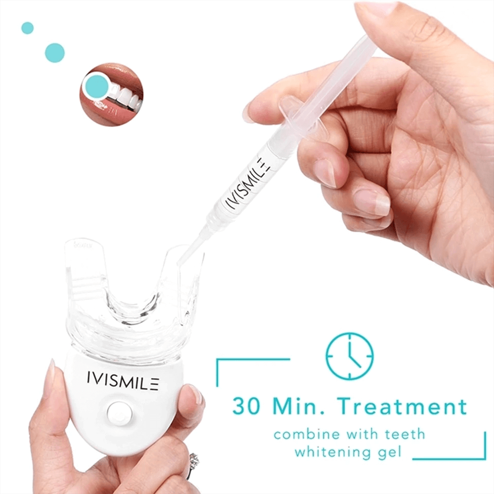 excluzziva store - Kit de branqueamento dentário IVISMILE com luz LED