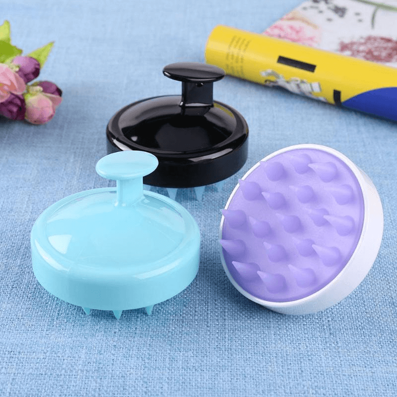 excluzziva store - Mini escova de silicone para massagem no couro cabeludo