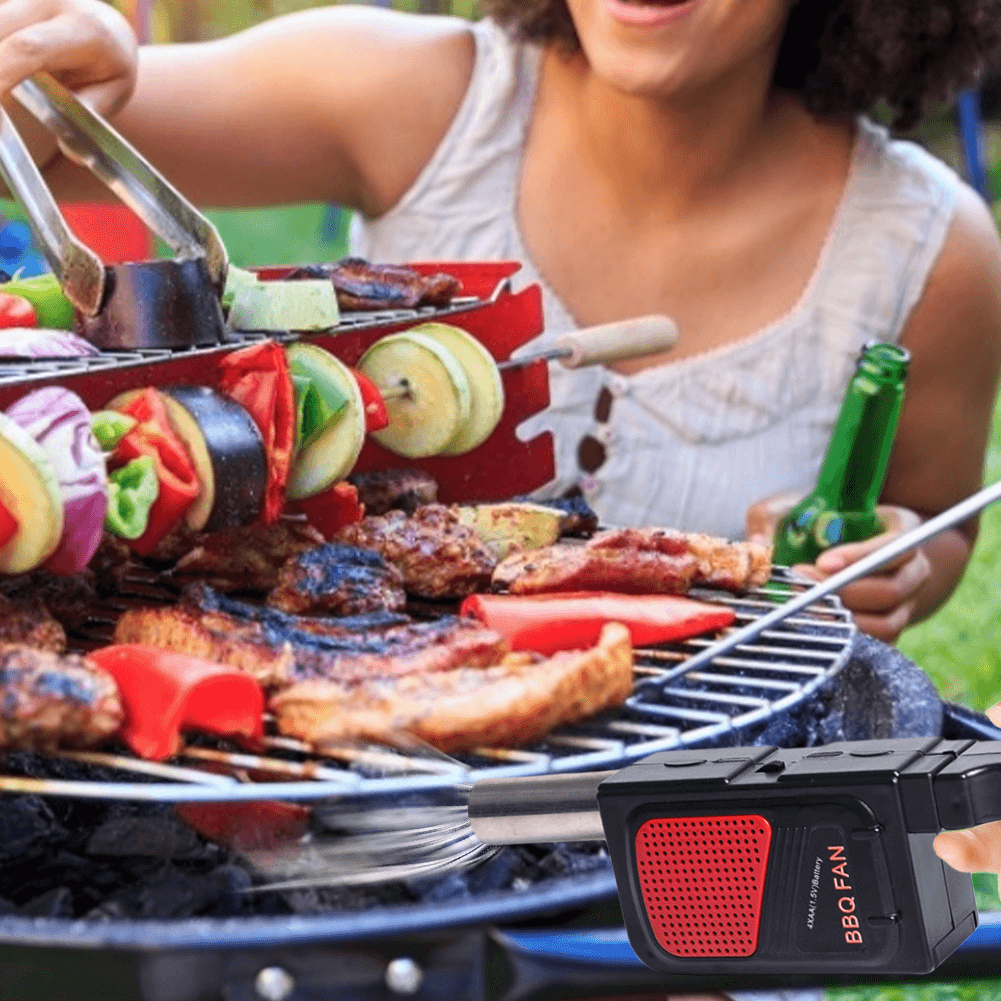 excluzziva store - ventilador elétrico portátil para churrasco
