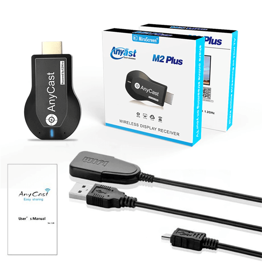 Excluzziva Store - Any Cast 1080P M2 Plus HDMI TV, Compartilhar tela para IOS Android Miracast 2022