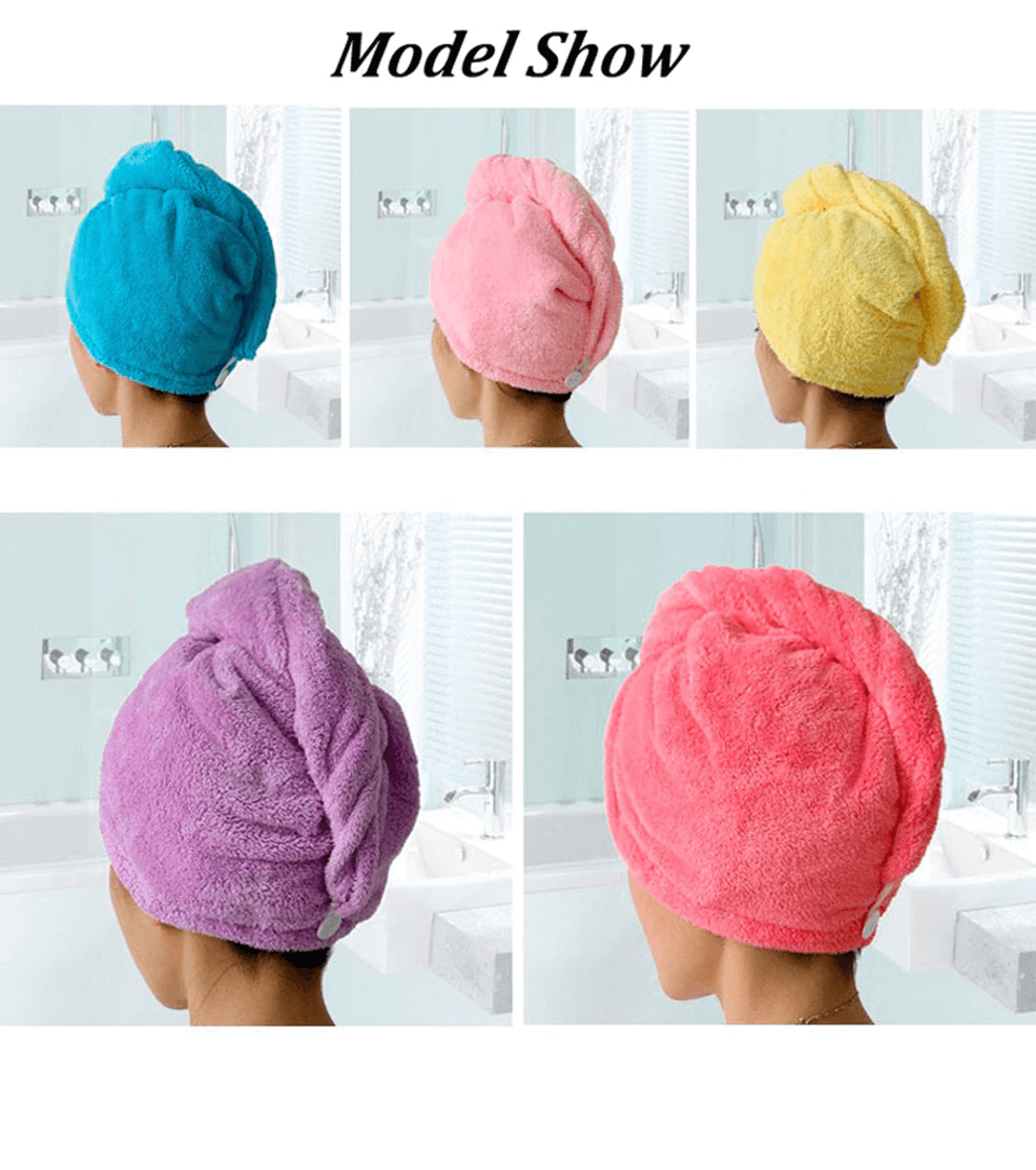 excluzziva store - Toalha de Cabelo de Secagem Rápida Microfibra de banho