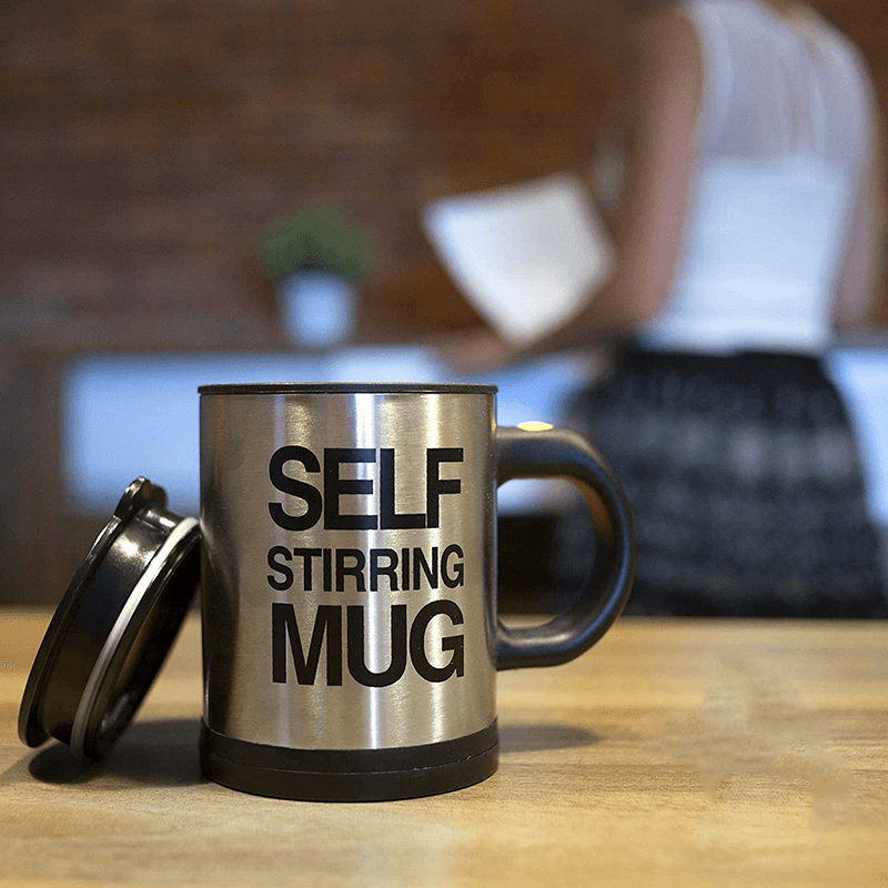 Excluzziva Store - Caneca com agitação automática de aço inoxidável elétrico