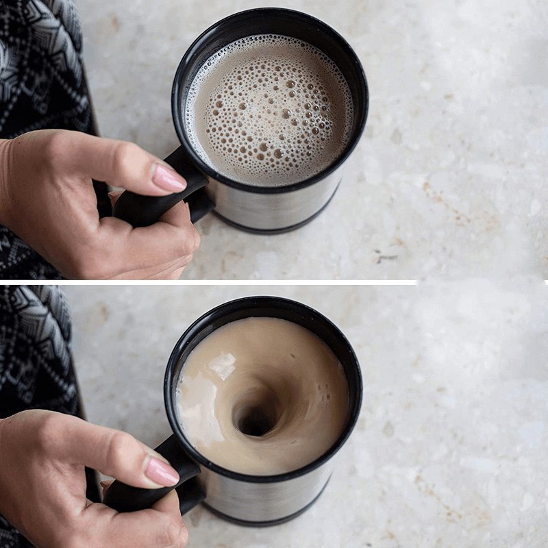 Excluzziva Store - Caneca com agitação automática de aço inoxidável elétrico