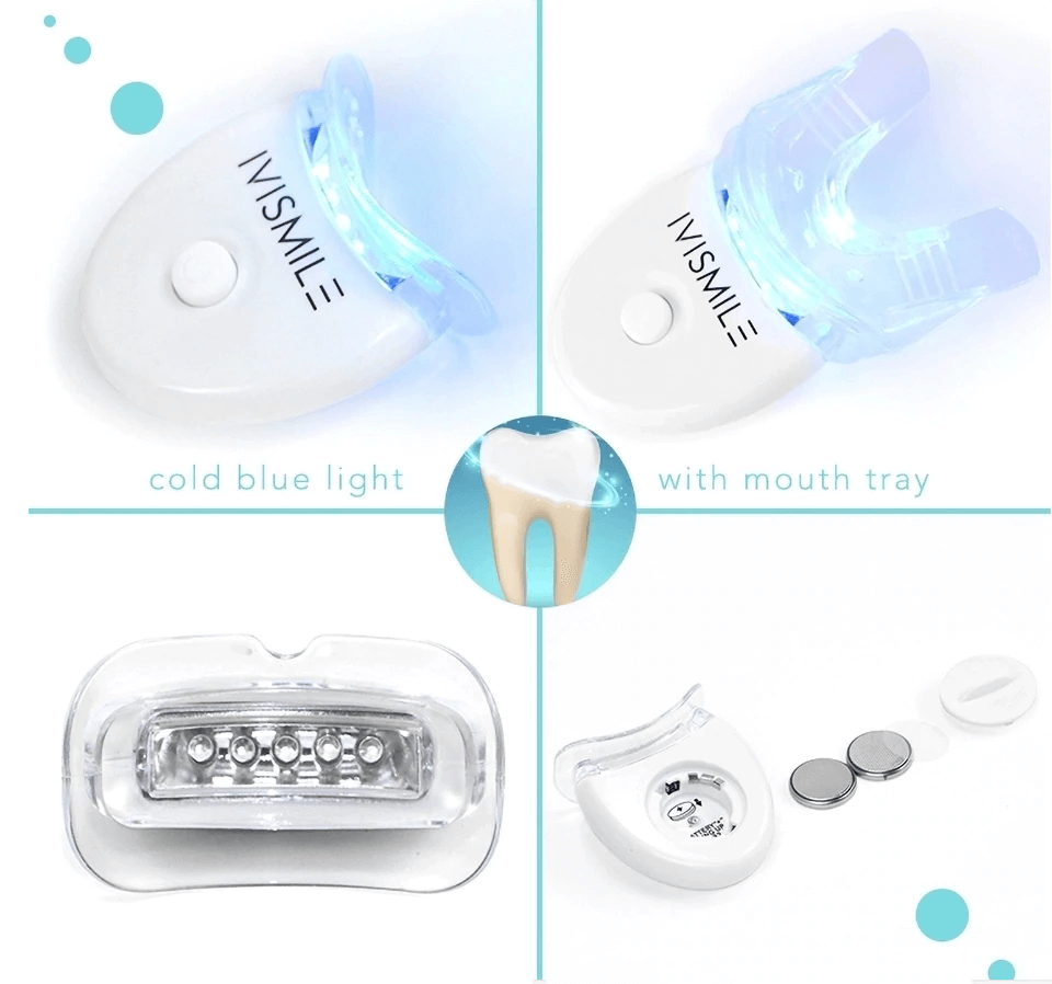 excluzziva store - Kit de branqueamento dentário IVISMILE com luz LED