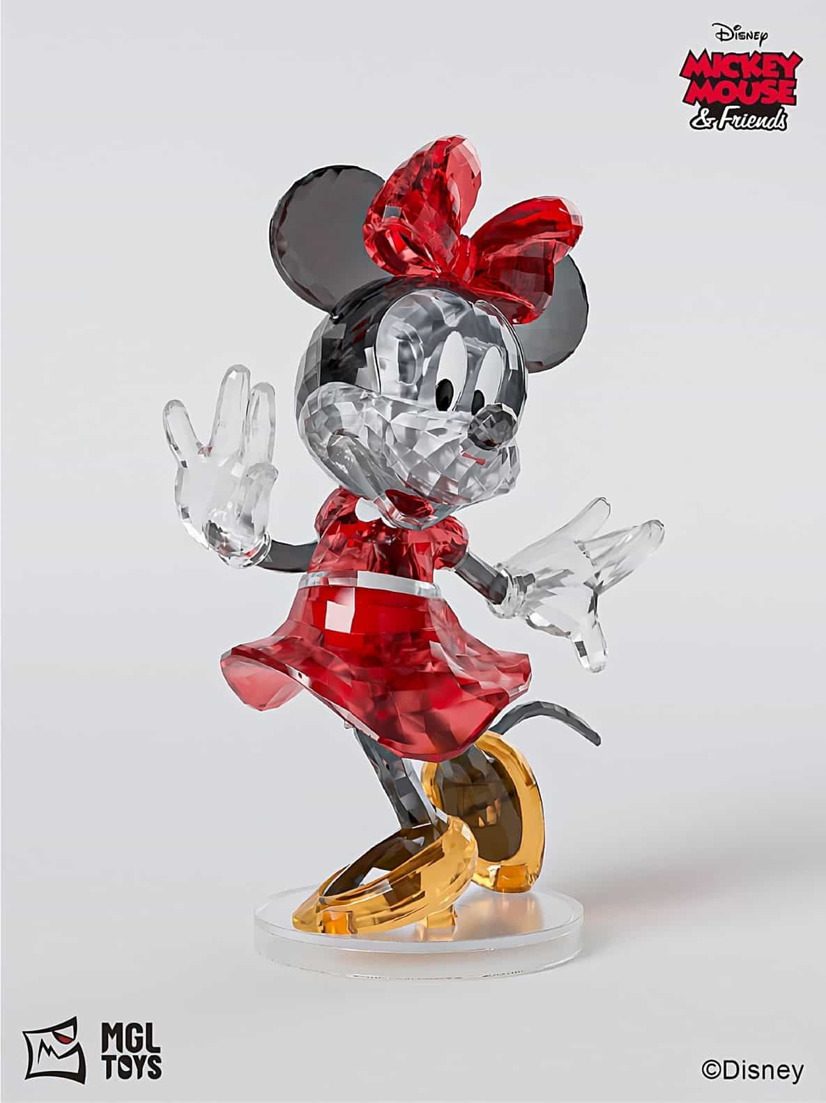 Action Figure MGL Toys Minnie em Cristal - Edição de Colecionador com Blocos de Cristal para Montar
