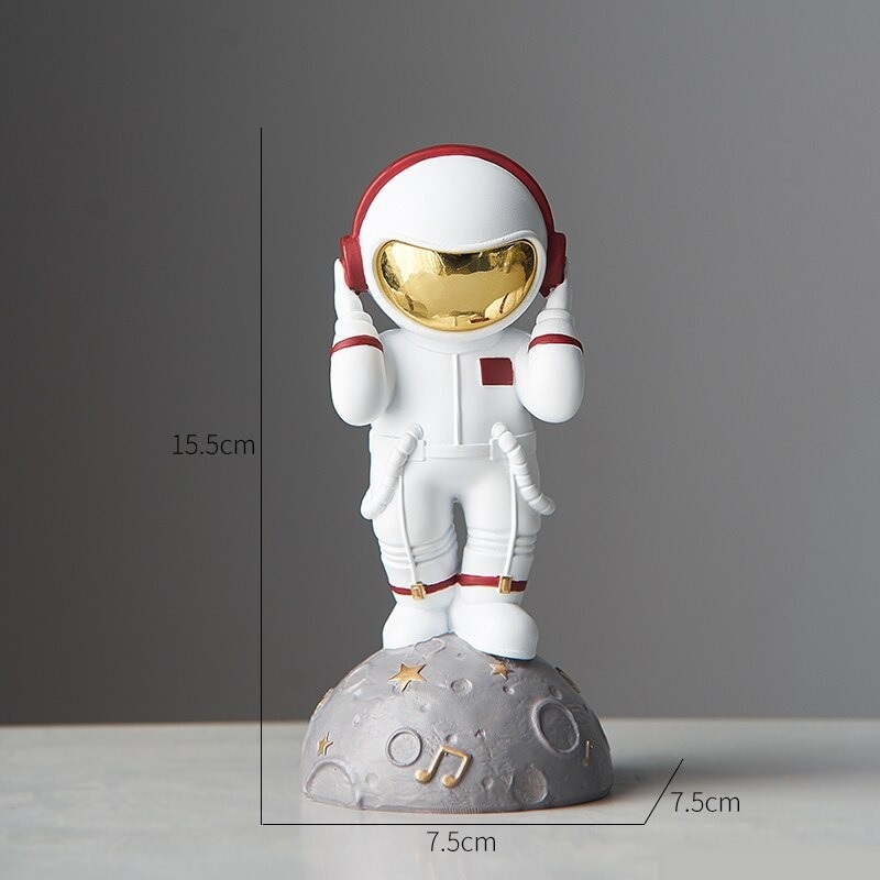 Estatuetas Astronauticas,  Decoração espacial,  Cultura geek,  Personalização de ambiente,  Estilo Kawaii,  Instrumentos musicais,  Decoração criativa,  Presentes para geeks,  Itens colecionáveis,  Decoração para casa,  geek,  astronauta