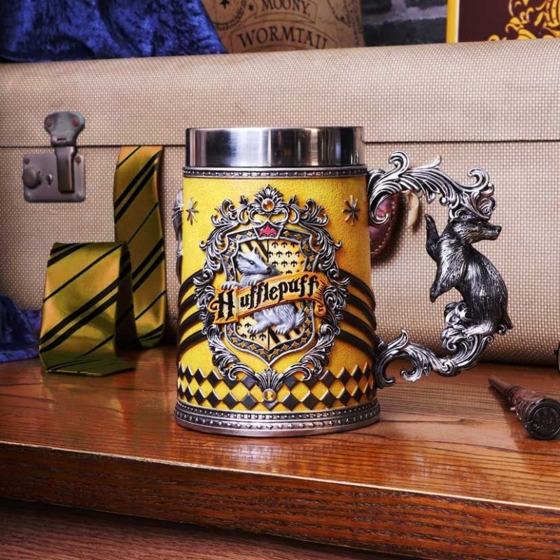 Harry Potter,  Lufa-Lufa,  Caneca temática,  Caneca 3D,  Aço inoxidável,  Resina dupla camada,  Produtos colecionáveis,  Presentes para fãs de Harry Potter,  Produtos oficiais Harry Potter,  Presentes criativos para amigos geeks