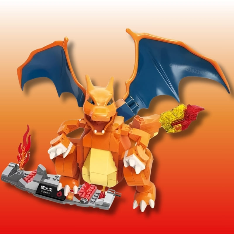 Pokémon Action figure Bloco de Construção Tipo Lego - Charizard