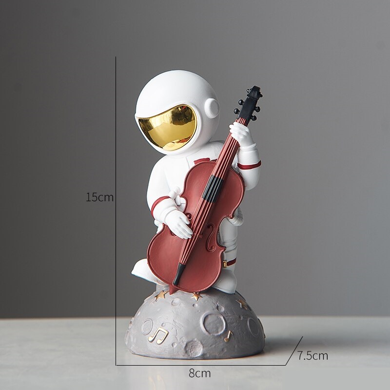 Estatuetas Astronauticas,  Decoração espacial,  Cultura geek,  Personalização de ambiente,  Estilo Kawaii,  Instrumentos musicais,  Decoração criativa,  Presentes para geeks,  Itens colecionáveis,  Decoração para casa,  geek,  astronauta