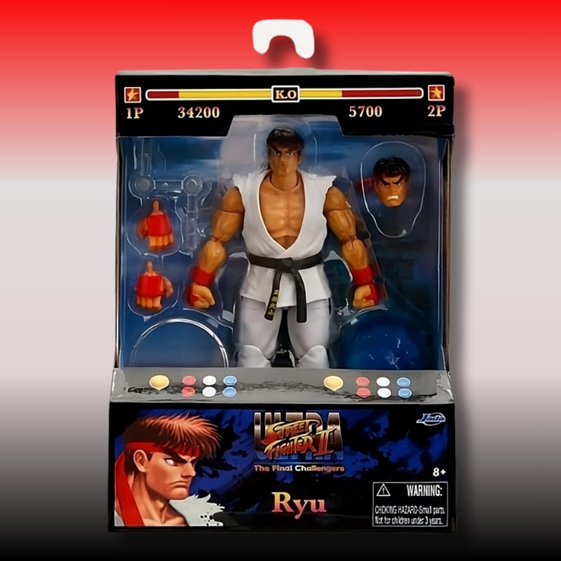 ActionFigures,  Ryu,  FeiLong,  StreetFighter,  JadaToys,  GeekMassivo,  Colecionáveis,  LutadoresDeGames,  DistribuiçãoExclusiva,  AltíssimaQualidade,  FigurasdeAção