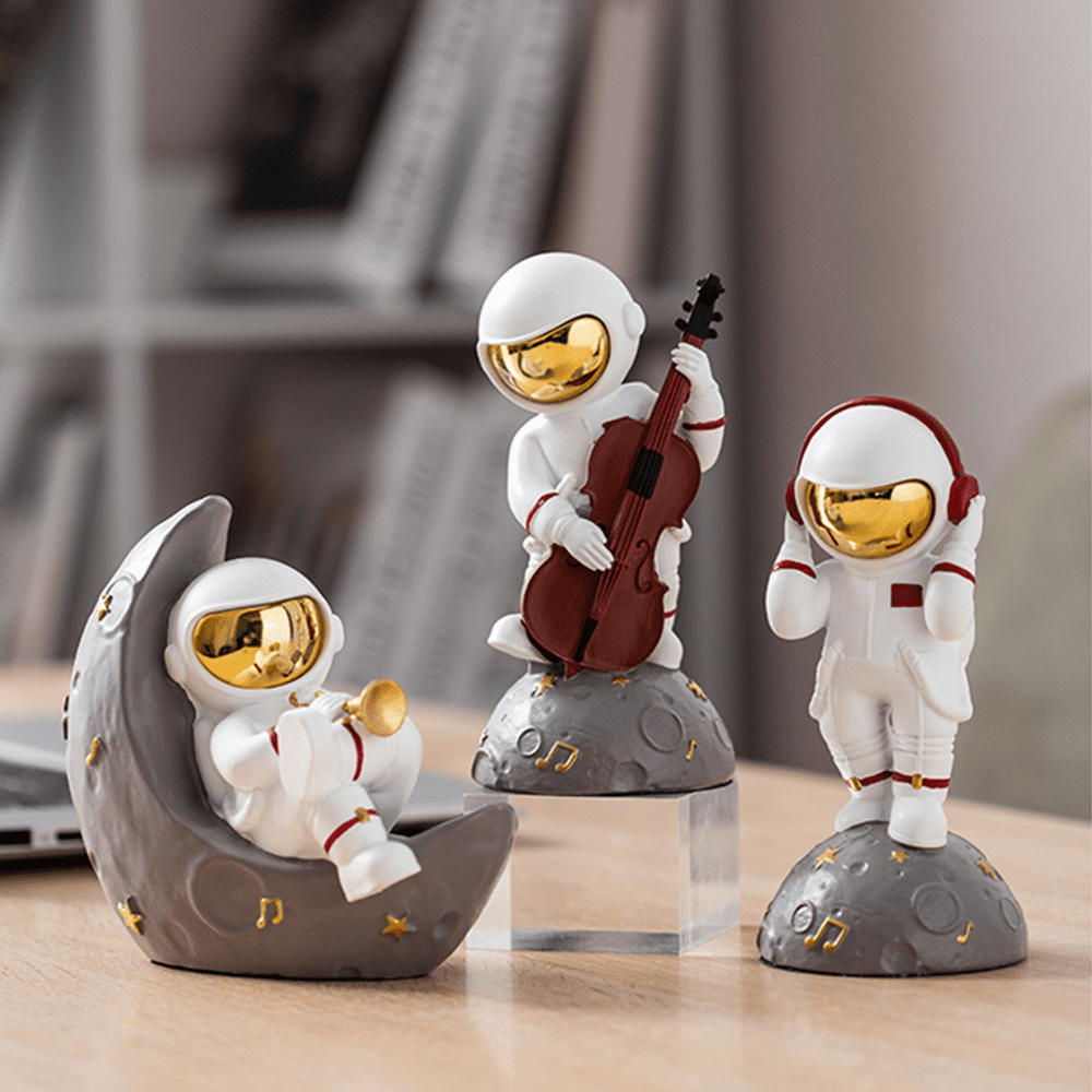 Estatuetas Astronauticas,  Decoração espacial,  Cultura geek,  Personalização de ambiente,  Estilo Kawaii,  Instrumentos musicais,  Decoração criativa,  Presentes para geeks,  Itens colecionáveis,  Decoração para casa,  geek,  astronauta