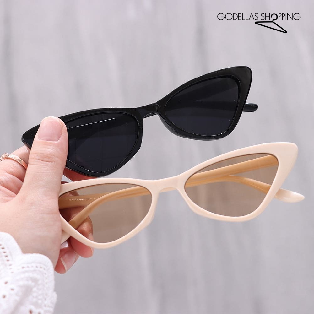 Óculos de Sol Retrô Armação Pequena Olho de Gato Com Proteção UV400 - Streetwear®