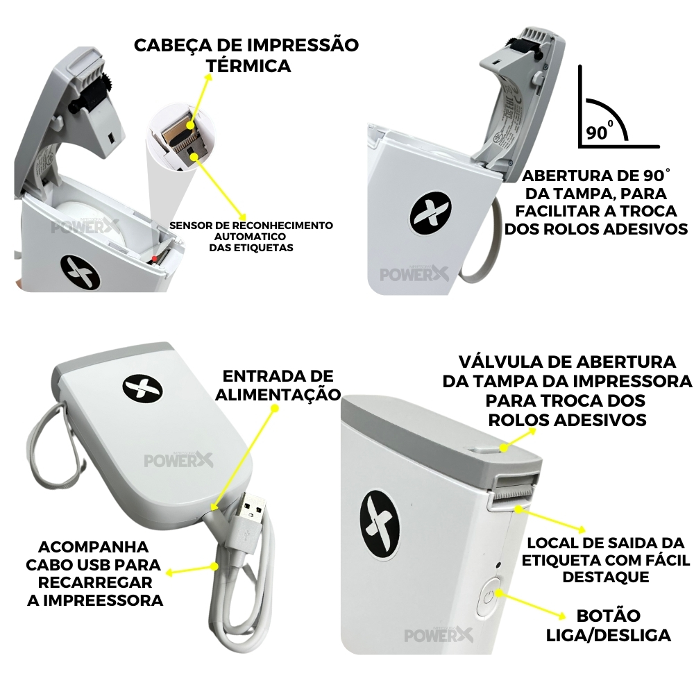 Rolos de etiquetas adesivas Impressora de etiquetas adesivas Etiquetadora Adesiva Impressora New Classic Rolo de etiquetas