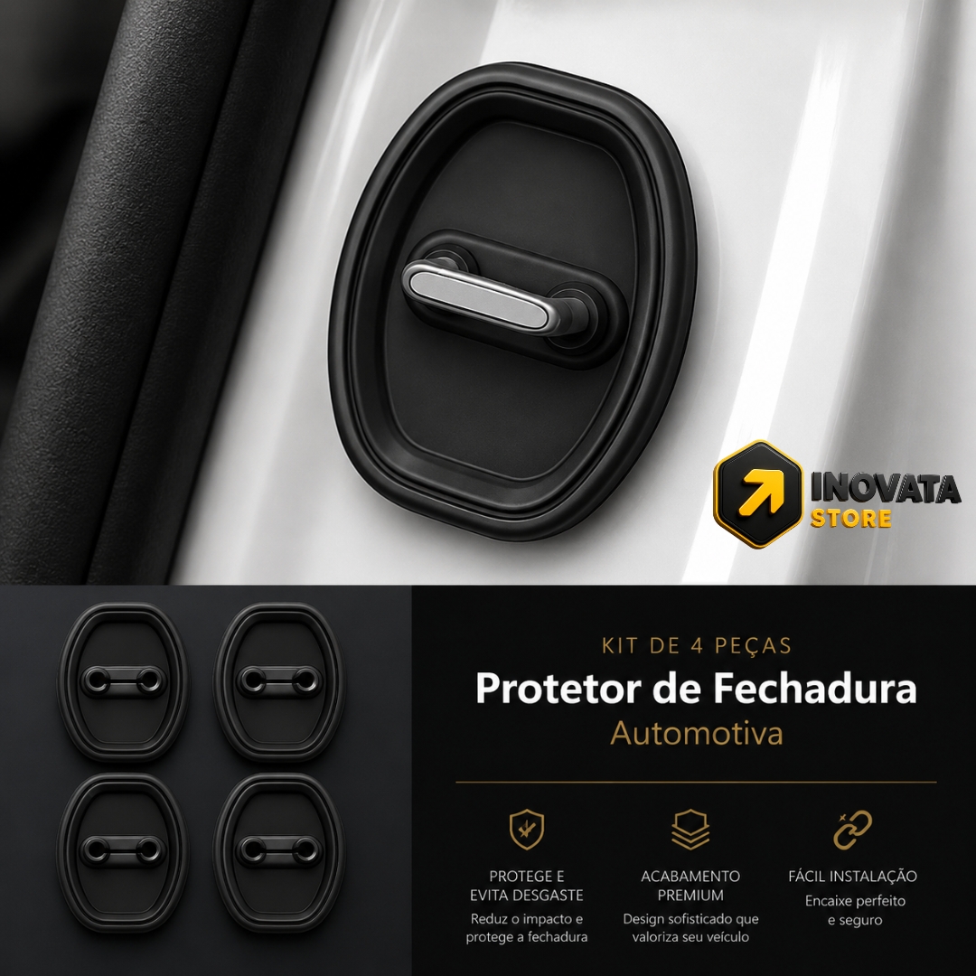 Protetor Anti-impacto de Borracha para Fechadura de Porta de Carro