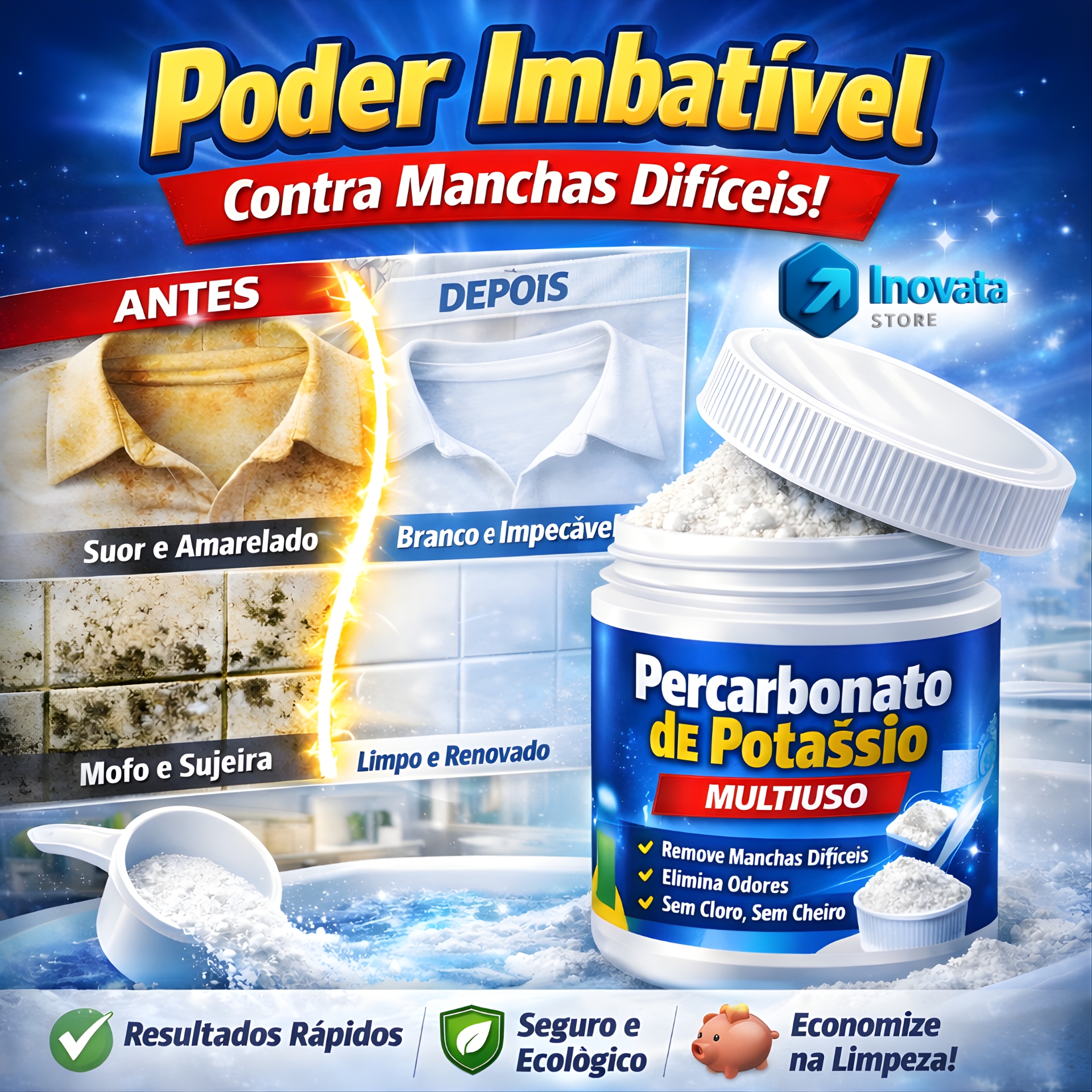 Percarbonato de Potássio Multiuso