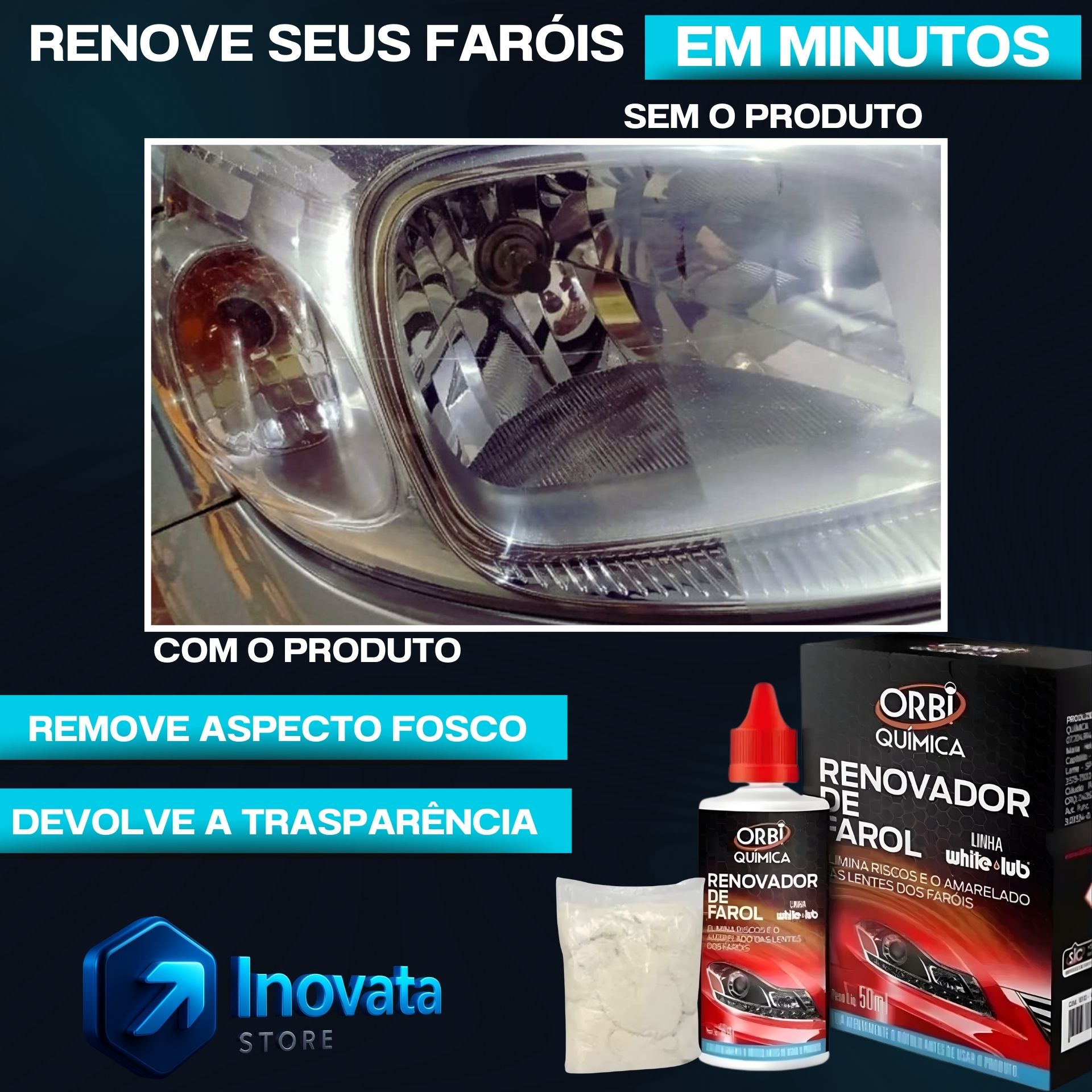 Aplicação do Revitalizador de Farol Orbi