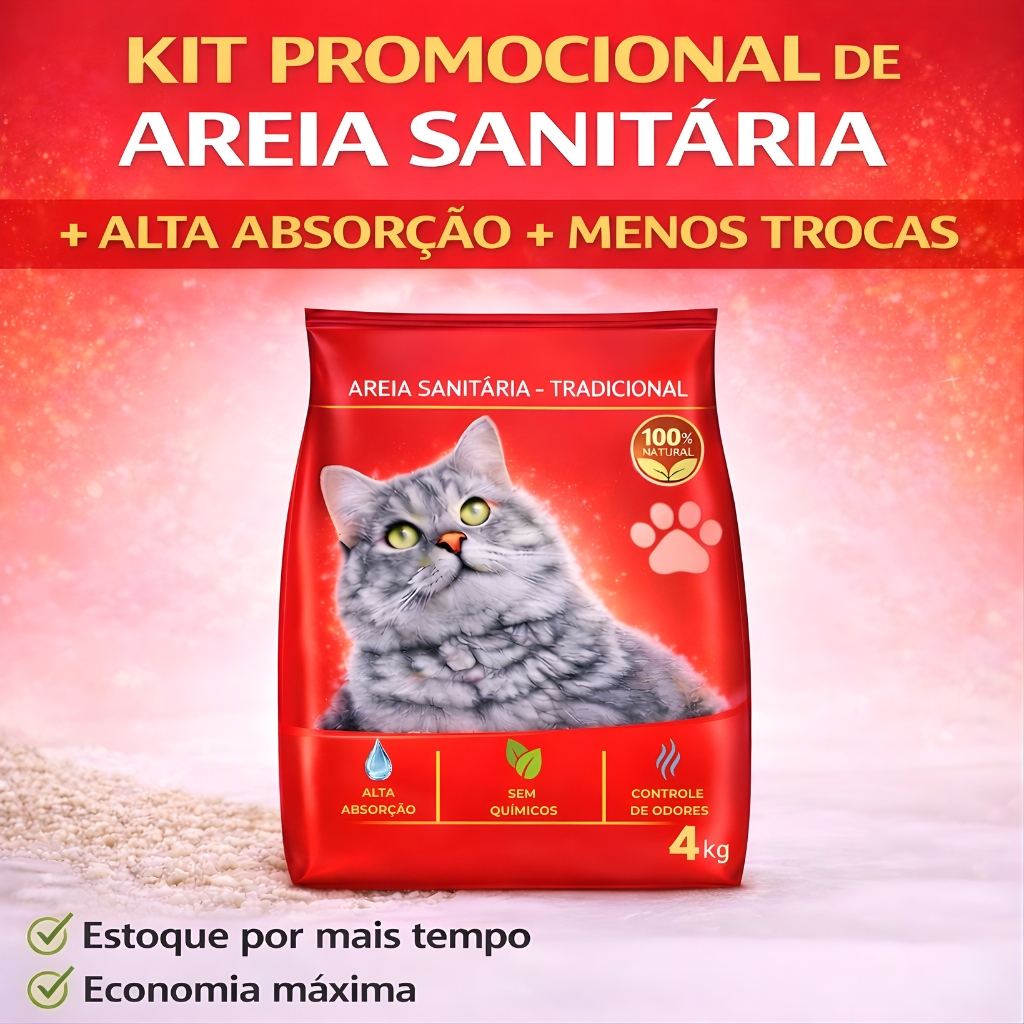 Areia para gatos