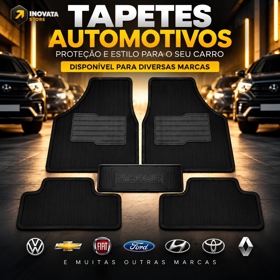 Tapete Automotivo Universal em Borracha Premium