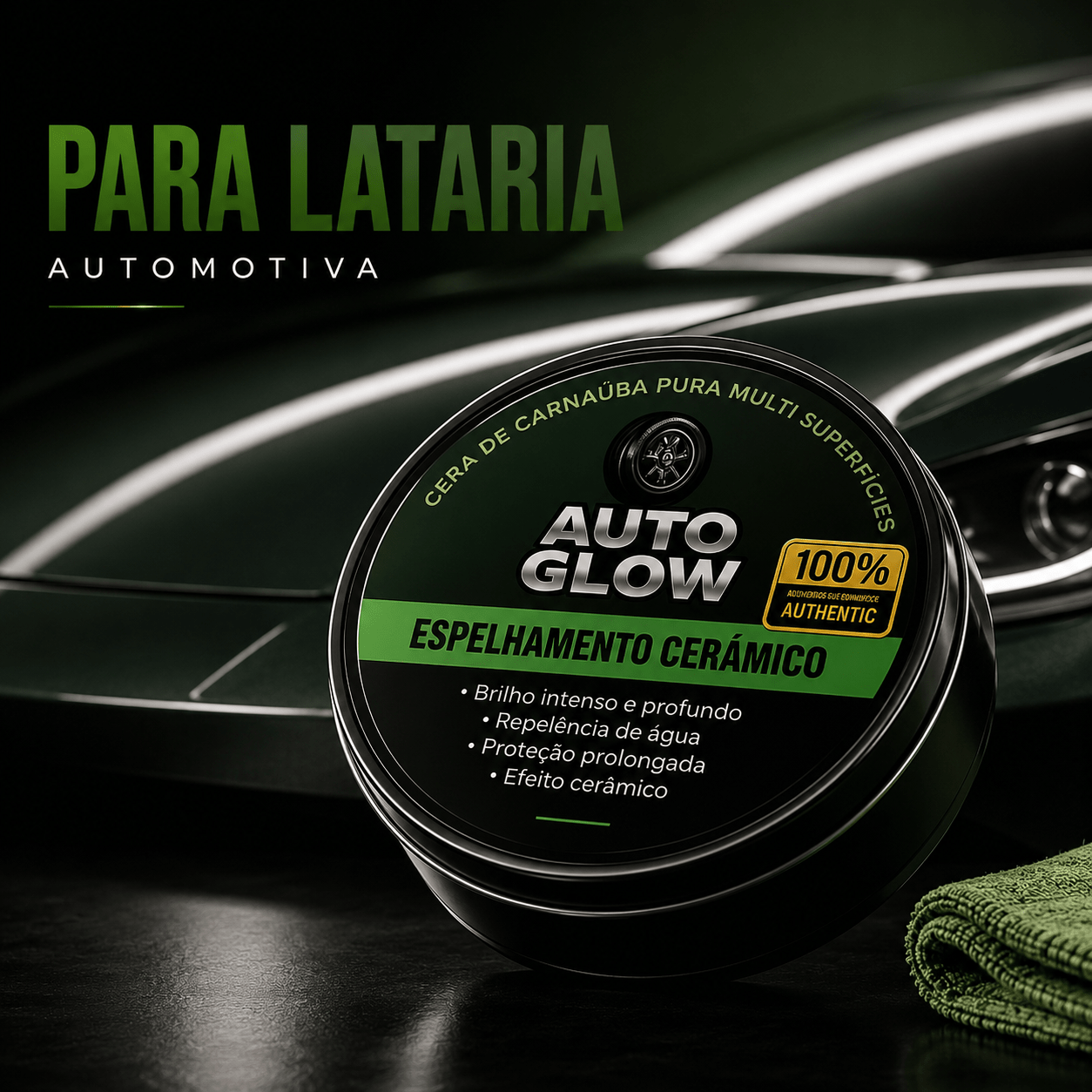 Cera Auto Glow Brilho Espelhado