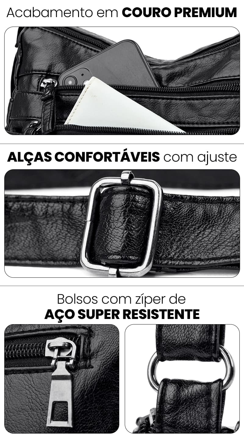 intensa mulher - Bolsa de Couro Bella