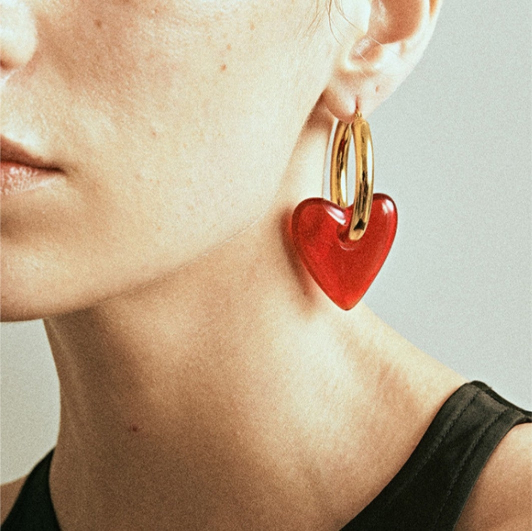 Maxibrinco Coração Vermelho com Argola