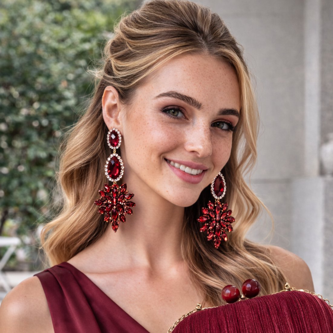 Maxi Brinco Marsala de Festa de Cristais