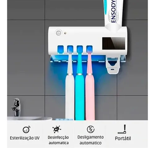 Porta Escova De Dentes Suporte De Pasta E Esterilizador Uv