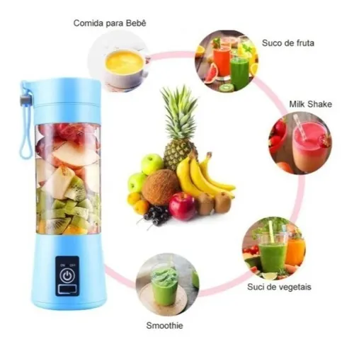 Mini Liquidificador Portátil Shake Take Juice Cup Recarregav