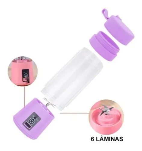 Mini Liquidificador Portátil Shake Take Juice Cup Recarregav