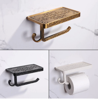 Suporte de Luxo para Papel Higiênico - Multiuso