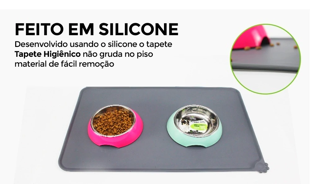 Tapete Higiênico de silicone para cães e gatos