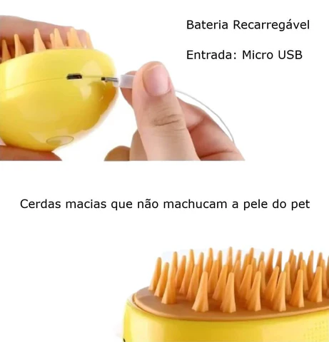 Escova Removedora de Pelos à Vapor - Pet Hair Cleaner