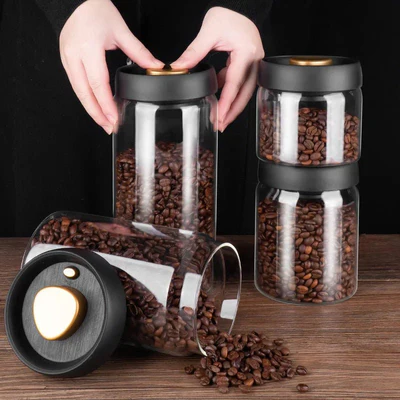 Frasco de Vidro para Café com Vedação a Vácuo - Bazar Coisas de Boteco