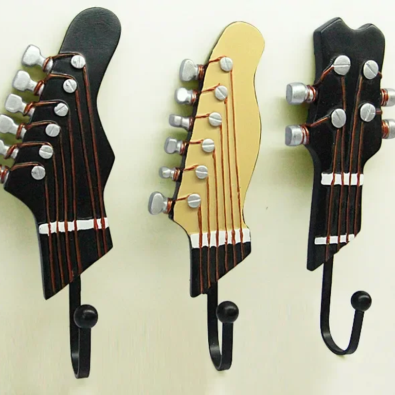 kIT Ganchos de Parede Modelo Guitarra para Decoração