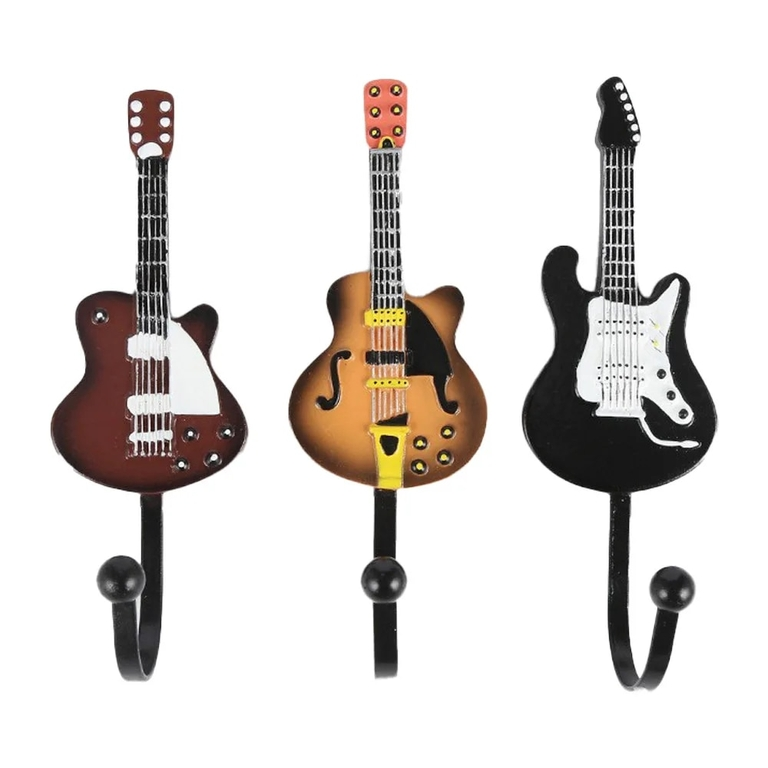 kIT Ganchos de Parede Modelo Guitarra para Decoração