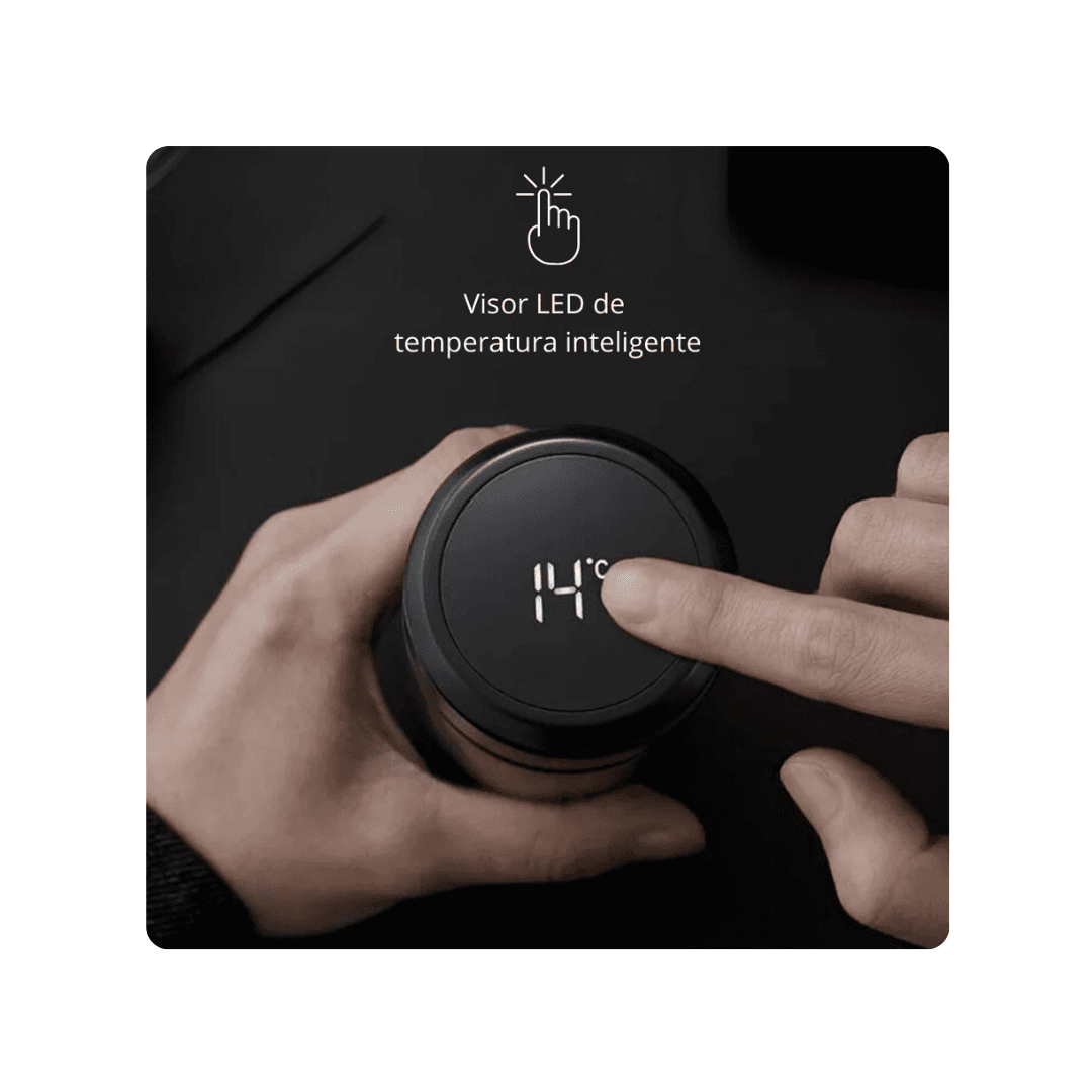 Garrafa Térmica Digital 500ml com Termômetro Digital Led