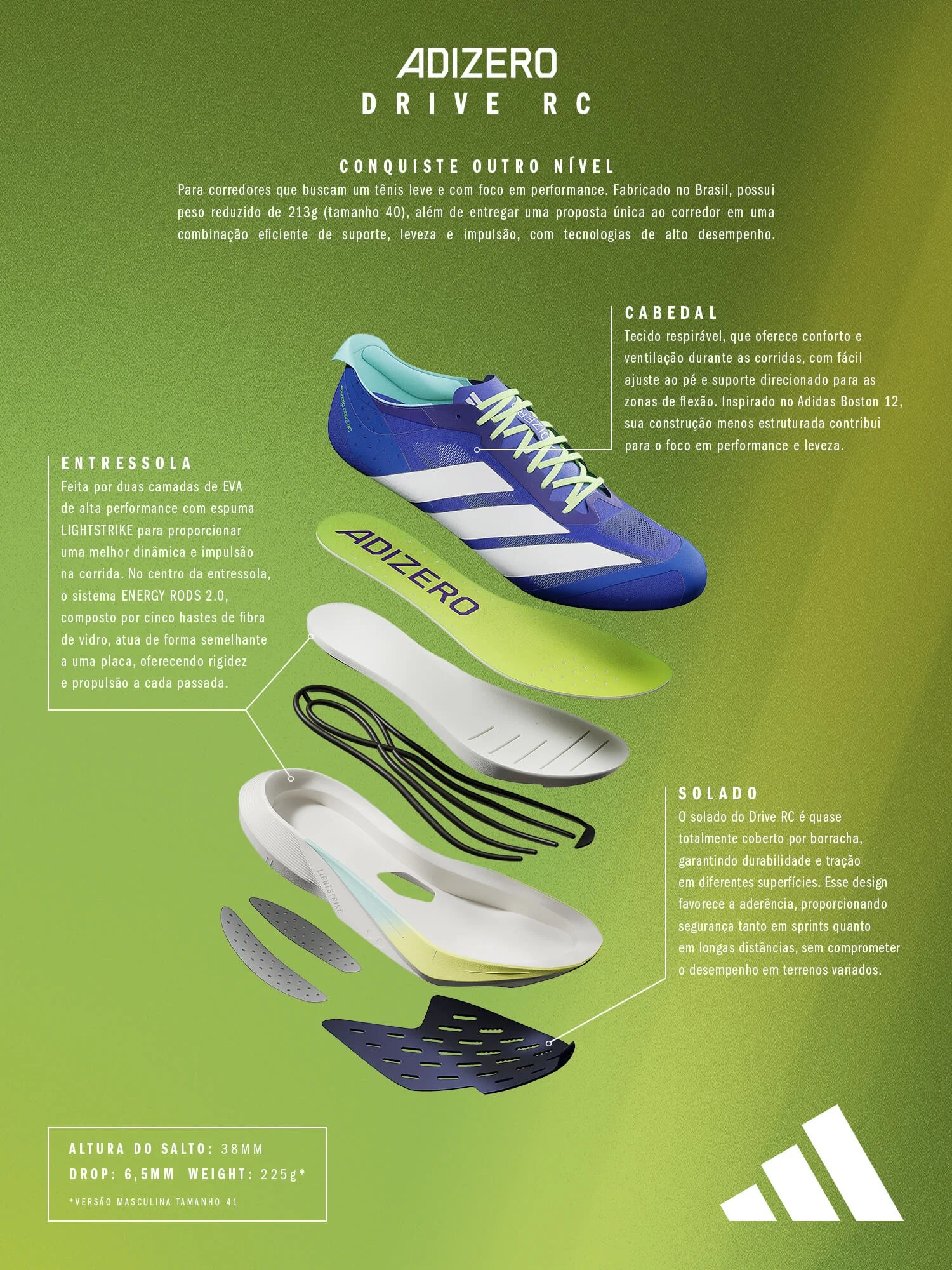 Netshoes Chuteira Adidas Adizero Drive RC
