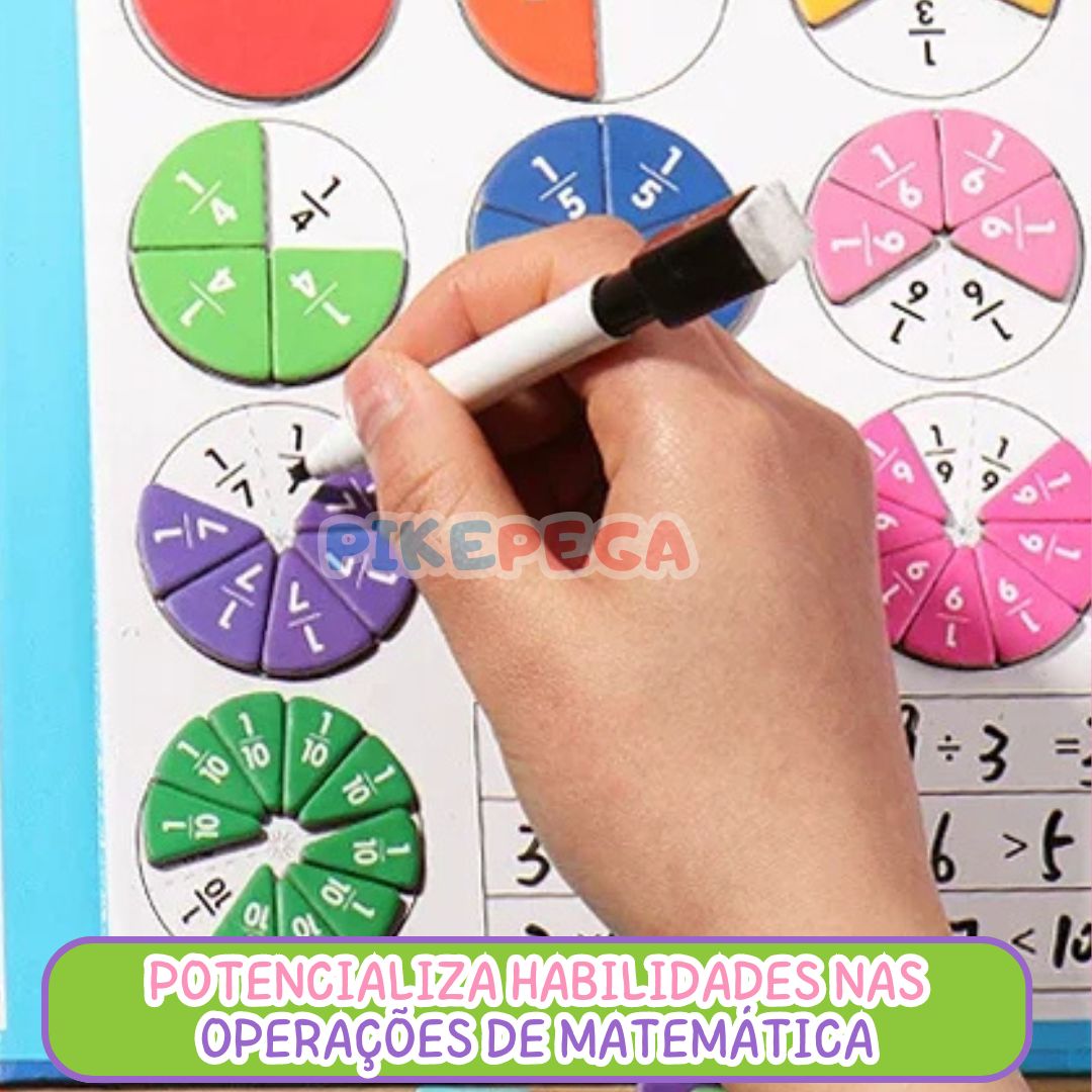 Quebra-Cabeça de Fração Magnético Montessori